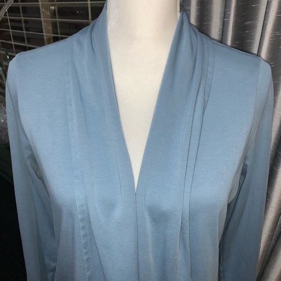 L.L.Bean blue cotton cardigan - Picture 7 of 14